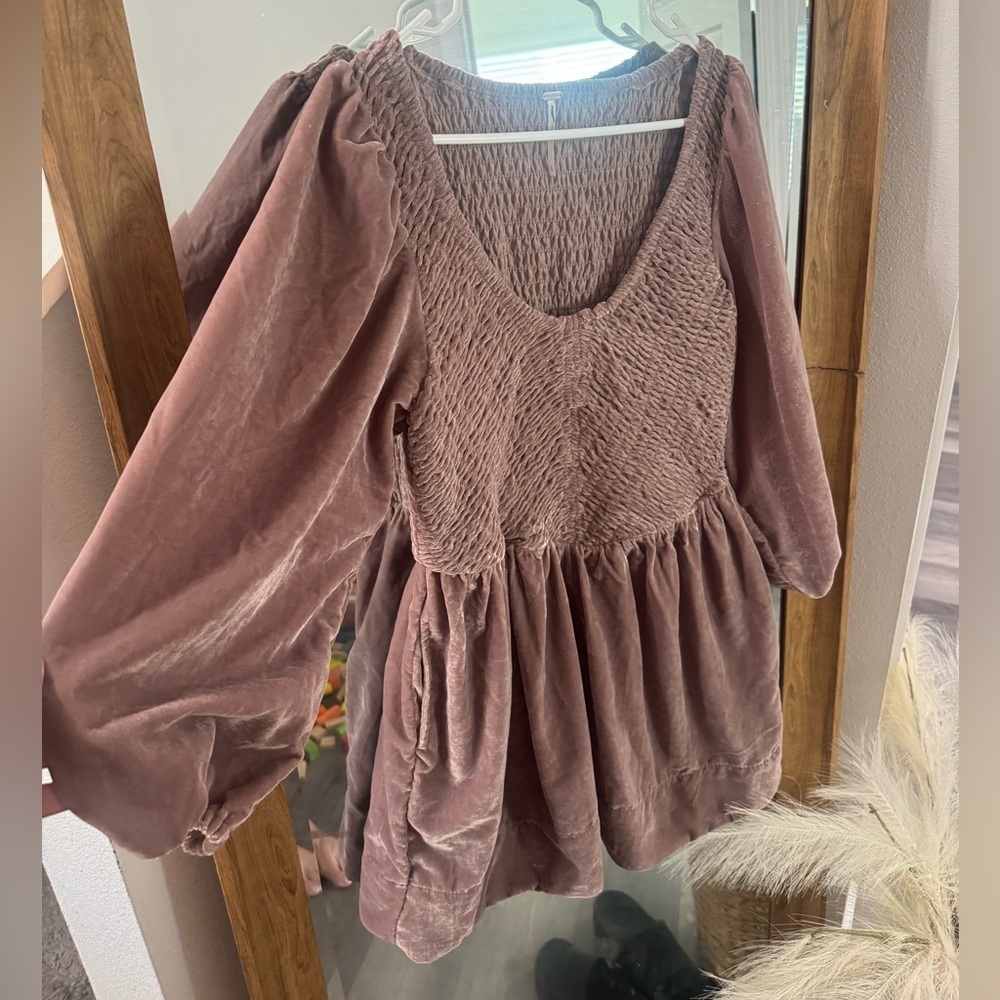 BNWOT Free People Farrier Velvet Mini Dress - Picture 4 of 7